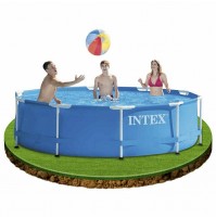 Piscina fuori terra Intex 28210 Frame rotonda cm 366 x 76 tonda giardino